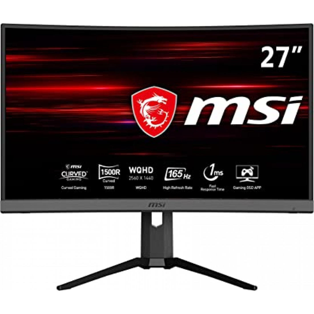 Msi Optix G27c5 27 Wqhd 165hz Curved Gaming Monitor